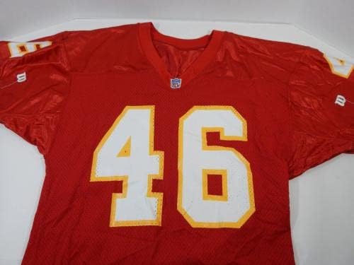 1993 Kansas City Chiefs 46 Jogo emitido Red Jersey DP17324 - Jerseys de Jerseys usados ​​na NFL não assinada