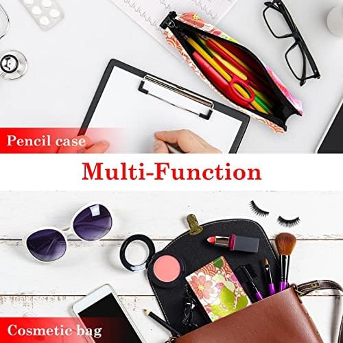 Laiyuhua portátil elegante lápis bolsa de couro pu de caneta compacta zíper bolsa bolsa bolsa cosmética Organizador da