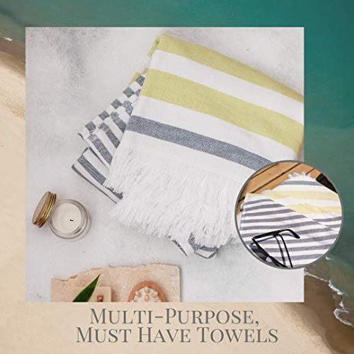 Luzia listrada toalha multiuso de uso multiuso - praia, piscina e banheiro algodão turco, premium, elegante, macio, absorvente