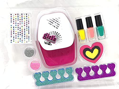 Conjunto de esmaltes para crianças, salão de glamour unhas, pedicure emoji e kit de manicure, kit de unhas para meninas
