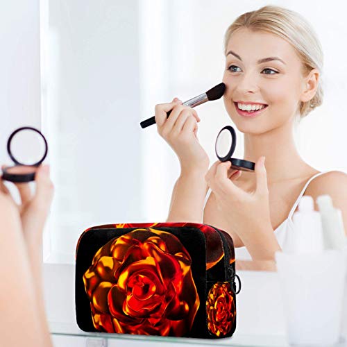 Bolsa de higiene pessoal Bolsa de lava -lava de maquiagem cosmética com zíper Rose Golden para acessórios de viagem Essentials