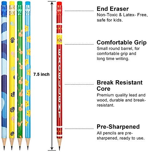 Lápis coloridos variados da arte, lápis de 180 pacote de lápis para crianças com 12 desenhos, 2 HB, prêmios pré-nítidos e lápis