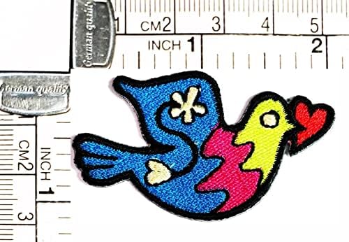 Kleenplus mini azul pomba pássaro fofo fofo ferro bordado em costura em remendo para fantasia roupas jeans jaquetas chapéus mochilas