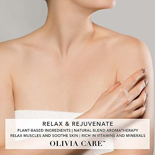 Olivia Care Sais de banho rosa do Himalaia - alivia e relaxe os músculos. Esfolie, curar, rejuvenescer, limpar e acalmar a pele | Feito com ingredientes naturais. Fragrância fresca - 12 oz