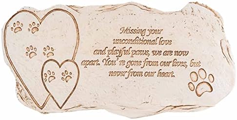 IheartDogs Pet Memorial Garden Stone - 'Até nos encontrarmos novamente' - Presente de perda de luto para cães ou gatos