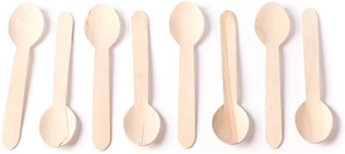Huji Eco -Friendly Wooden Spoons - talheres descartáveis ​​de madeira! 50 colheres 6.1