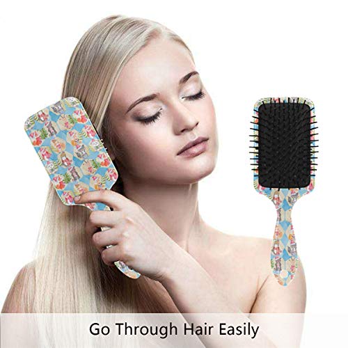 Vipsk Air Almofada Escova de Cabelo, Plástico Animais Coloridos de Natal XMA, Bom Massagem e Anti estática Definir escova de cabelo
