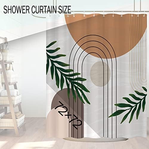 Cortana de chuveiro boho boho de ohshining Boho para banheiro abstrato abstrato do século Moderno Modern Fabric Curtain