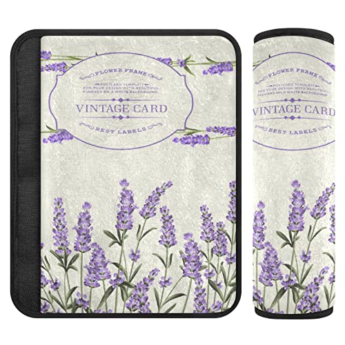 Capas de cinto de segurança de flores do casamento vintage 2 tiras de assento de carro Capas de assento super macio de carro de carro para adultos meninas meninas