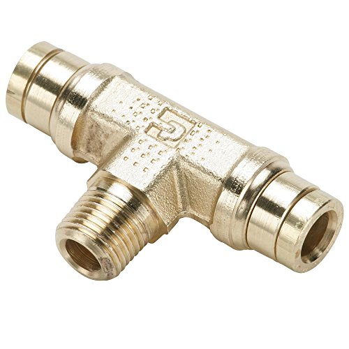 Parker 172pmtns-6-6 Brass Push-to-Connect D.O.T. Acessório, tubo para tubos, latão, push-to-conexão e ramo NPTF Tee