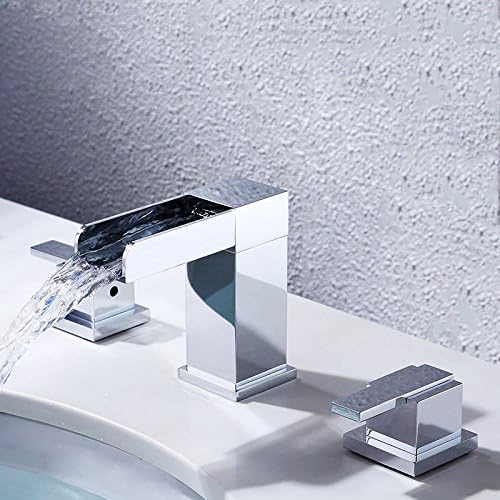 Bacia de banheiro em tango Cromo, com dois orifícios de três buracos, misturador de bacia, torneiras de pia de lavagem de