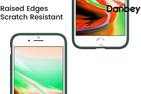 Danbey Silicone Case para iPhone 8 Plus, para iPhone 7 Plus, silicone líquido premium, capa de telefone, cobertura de proteção contra quedas pesadas, compatível com carregamento sem fio, 5,5 polegadas - verde sage
