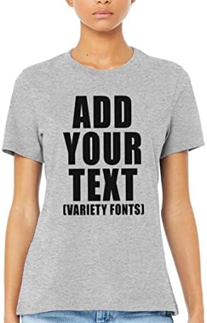 Teeamerore Unissex Men Mulheres Camiseta personalizada, adicione seu texto, projete sua própria camisa