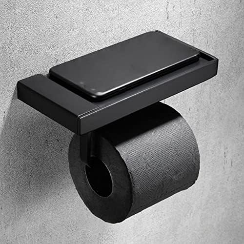 Porta -papel higiênico BKDFD com prateleira de telefone em aço inoxidável de papel de papel de papel de papel de papel de parede WC Acessórios para banheiro