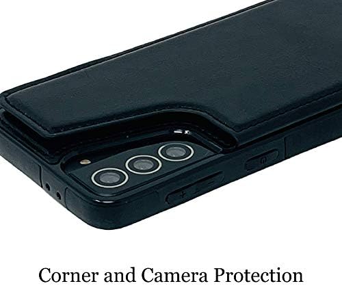 Caso S -Tech para Samsung Galaxy S22 Ultra - 6,8 Photo Card Photo Cash Slot Protector com fecho magnético e flip kickstand protetora