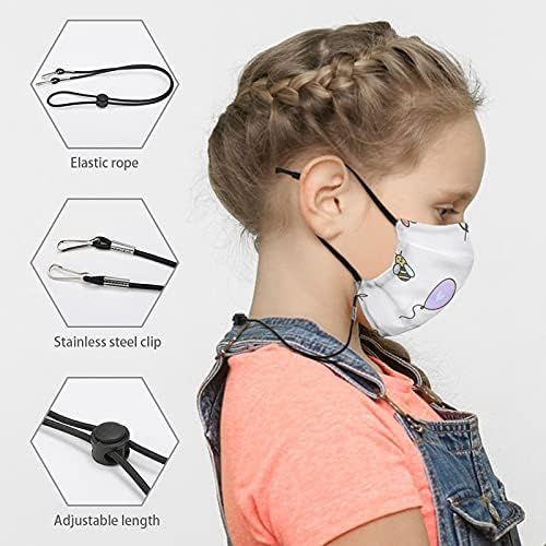 Ztpic 10pcs Corte máscara de máscara facial reutilizável e respirável com cordão, máscaras de algodão ajustáveis