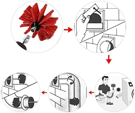 Liyun Chimney Sweep Kit Drecha de limpeza de ventilação do secador, kit de limpeza de ventilação do secador, kit de pincel de limpeza