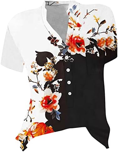 Tops casuais de verão feminino Blusa de cor de manga de tampa solta básica com blusa de cor sólida com tampas pockettunic