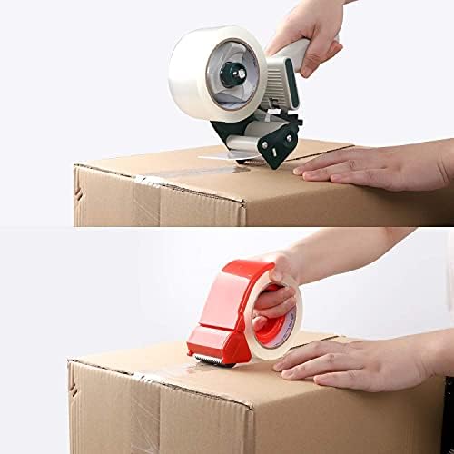 Jarlink Packing Tape Dispenser Gun com 2 pacote de fita rolos com 18 rolos fita de embalagem transparente para transporte