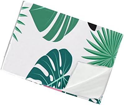 FLAMINGO Tropical Palm Jungle Monstera Leavesfitness Gym Towels For Men & Women Praia Toalha de 2-Pack Print