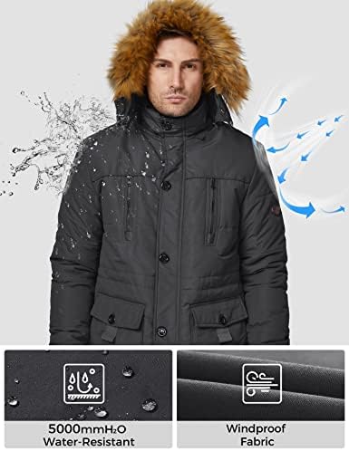 Jaqueta de parka quente do casaco de inverno de Wenven Men