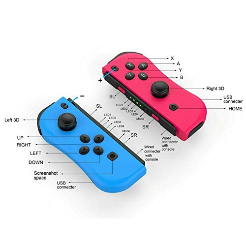 OMKARSY NS Switch Joy Pad Controllers - Controladores esquerda e direita compatíveis com o Nintendo Switch como uma substituição do