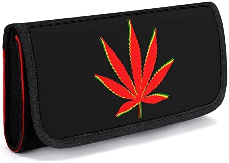 Rasta Weeds carregando estojo para trocar de bolsa de armazenamento de viagem com slots de cartão de jogo