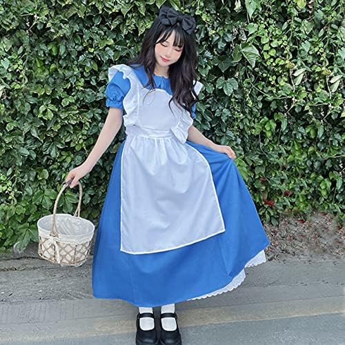 Vestido de empregada francesa para mulheres anime japonês kawaii traje roupas de avental vintage para carnaval de Halloween