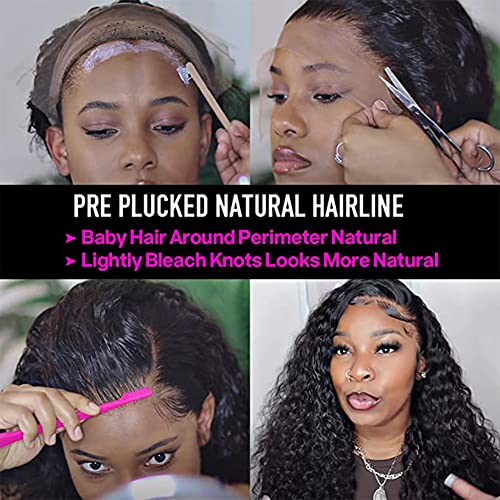 Water Wave Lace Wigs Frente Cabelo Humano 13x4 Perucas Frontais de Laca Perucas de Cabelo Humano Para Mulheres Negras Virgem Brazia