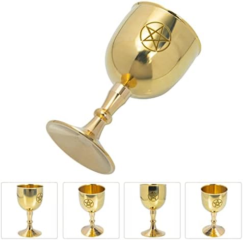 3pcs Decoração de desktop de água Bornging santo de vidro gravação dourada requintada budista de metal: suprimentos de estilo religioso