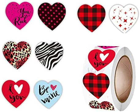 Adesivos de namorados, 500 PCs Glitter Heart Stickers