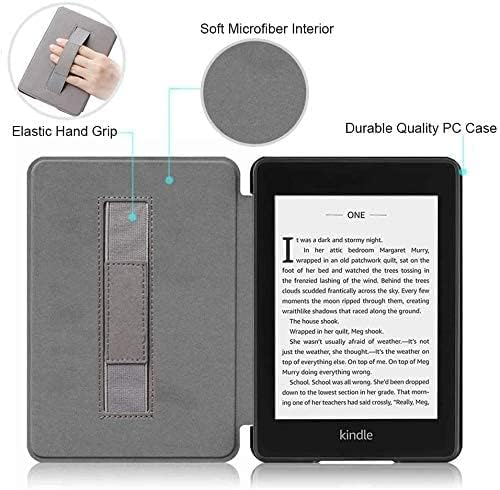 Para 6.8 Kindle Paperwhite 11th Gen 2021 com alça de mão, Taber PU Cover-With Automotor/Sleep