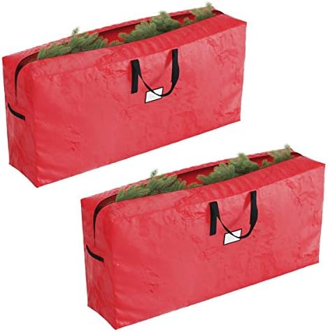 Bolsas de armazenamento de árvore de Natal 2 pacote de pacote 9 pés Árvore artificial de cada proteção decorações de