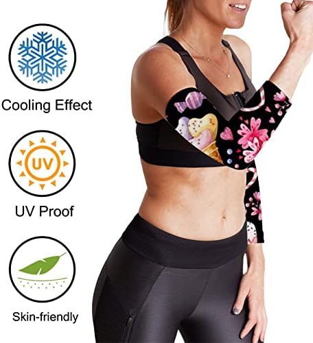 Mulheres UV Sun Protection Arm Mangas, mangas de resfriamento Escudo de tampa de braço para homens Ciclus de bicicleta de