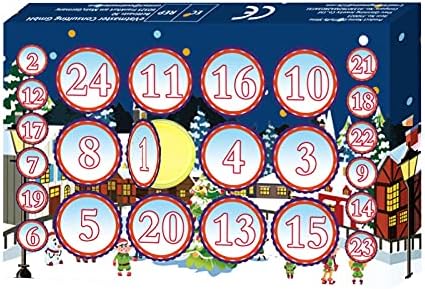 Calendário para o Natal, Crystal Christmas Countdown Toys Toys | Fidget Advent Calendar Holiday Sett 24 dias Brinquedos de presente surpresa para mais de 3 anos de idade garotos meninos