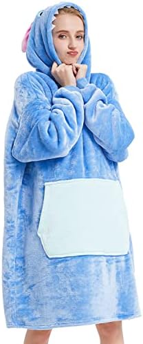 Luojida manta capuz panda cobertor vestível unissex molhar de tamanho grande com mangas capuz para adultos homens homens