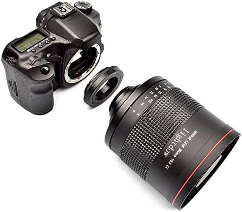LightDow 900mm F8.0 Lente de espelho telefoto + T2 Adaptador de montagem para Sony Alpha A9 A7 A7R A7RII A7S A7SII A6000 A6300 A6500 A5100 A5000 Mirrorless Digitial SLR Câmera SLR