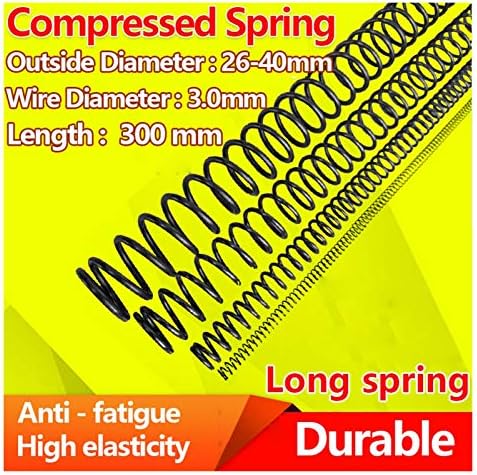 As molas de compressão são adequadas para a maioria dos reparos, devolver a primavera longa da primavera liberação da mola longa compressão do fio de mola de 3,0 mm, comprimento 300 mm 1pcs