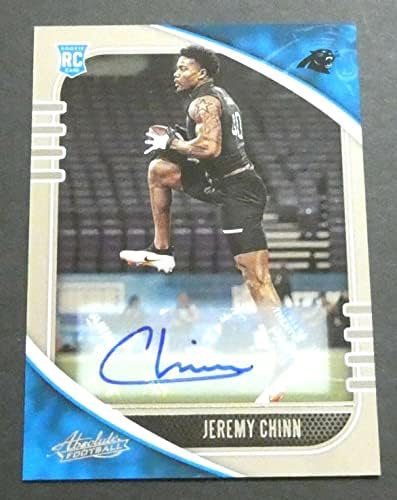 2020 Panini Absolute Rookie RC Auto Jeremy Chinn 156 Carolina Panthers - Cartões de estreia autografados de futebol cortados