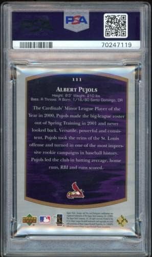 2001 UD Ultimate Collection /250 Albert Pujols RC no cartão PSA Autentic Auto 10 - Baseball cortou cartões autografados