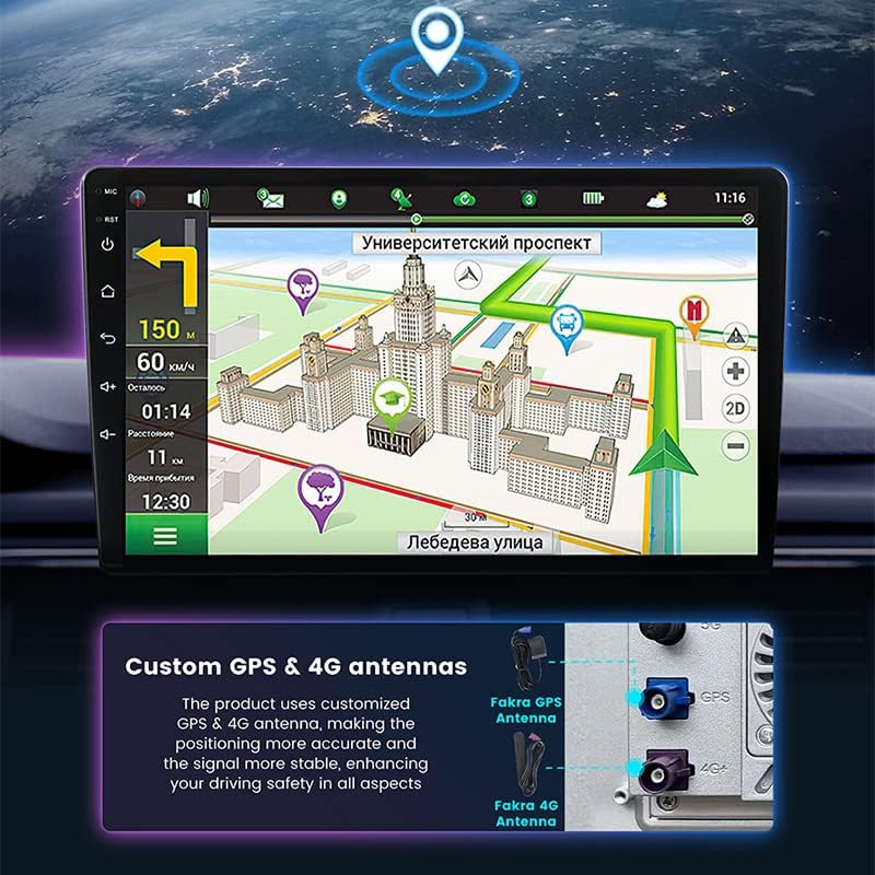 Android 10 estéreo de rádio para Toyota Prado 2018 2019, Biorunn 10,1 polegadas GPS Navi Octa Core Voice Voice CarPlay Android