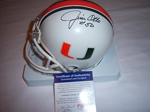 Jim Otto Miami, Raiders JSA/CoA Mini capacete assinado - Mini capacetes da faculdade autografados