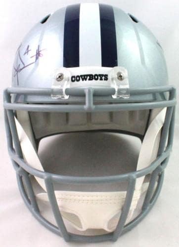 Dak Prescott autografou o Dallas Cowboys Speed ​​Speed ​​Commal Size Capacete
