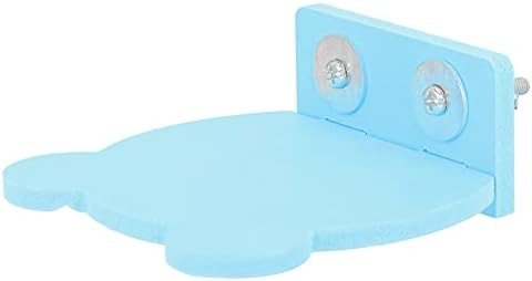 Plataforma de animais de estimação okuyonic, fácil de limpar a limpeza não tóxica de pet stand Toy Wood Plástico Azul/rosa Plataforma com parafusos para descansar