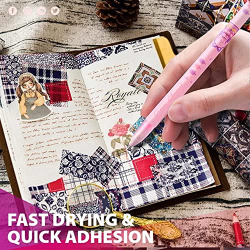 Scrapbook Crega de cola seca rápida, canetas de cola para artesanato, caneta de cola de cola adesiva Crafting Cen Pen líquido,