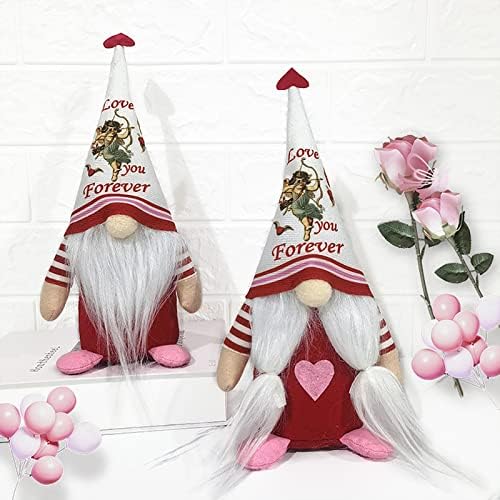 Valentines gnome sem rosto gnomo gnomo, rosa gnomos dia dos namorados Gnome Gift for Mulher Men 1pc
