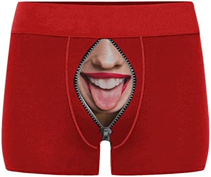 Casais que combinam lingerie do dia dos namorados para mulheres travessuras de sexo masculino boxer boxer briefs Red Lips Print Underwwear