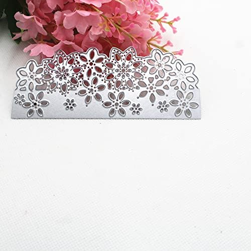 Metal 2pcs Rose Flower Lace Border Die Cutts Corte Dies de estênceis de gravação Modelo