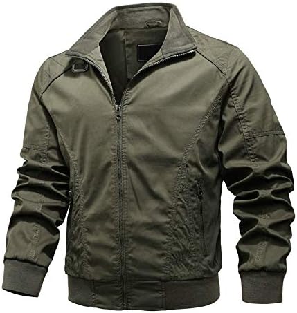 Jaqueta de bombardeiro ADSSDQ para homens, recorte de inverno Casaco moderno masculino Ciclismo de manga cheia jaqueta de lapela de algodão encaixada