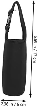 Chaleira portátil 12 pcs para garrafas reutilizáveis ​​bolsa de viagem preta portátil copo copo de plástico de água neoprene acampamento